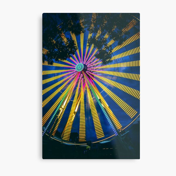 Close up of Ferris Wheel Metal Print