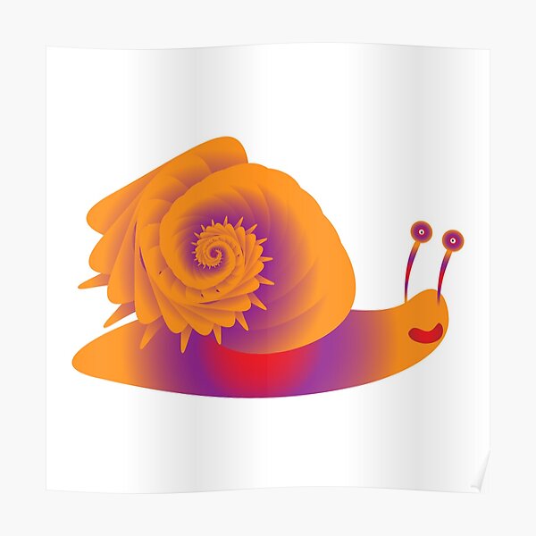 Poster Gelbe Schnecke Redbubble