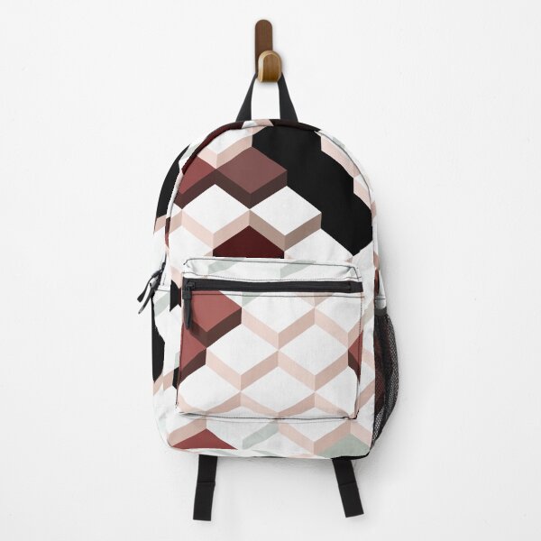 Item preview, geometric square cube pattern abstract background in brown designed and sold by Mrvell.