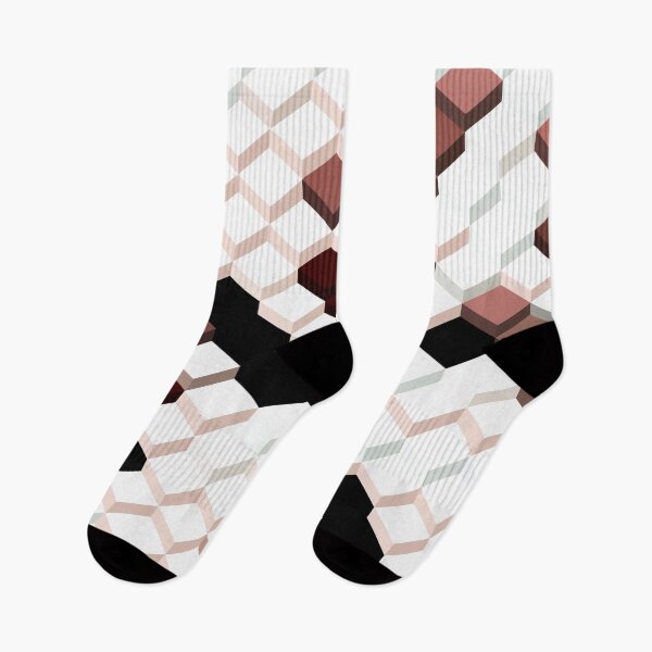 Item preview, geometric square cube pattern abstract background in brown designed and sold by Mrvell.