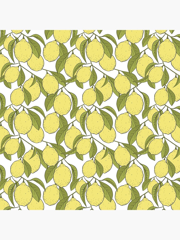 Lemons pattern, watercolour lemon Leggings for Sale by patternme