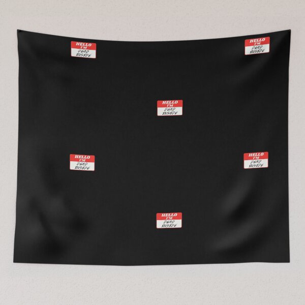 Item preview, Name Tag Hello Im Dead Inside Gothic Women Emo Men designed and sold by Konlasa.