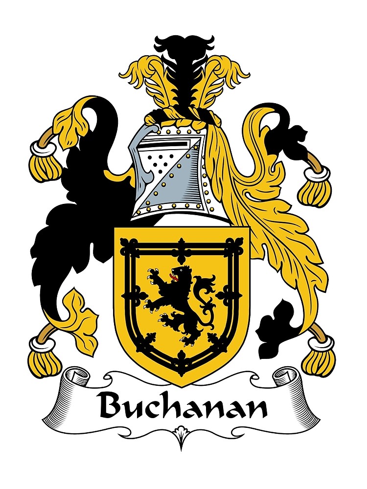 "Buchanan Coat Of Arms / Buchanan Family Crest" Drawstring Bag For Sale ...