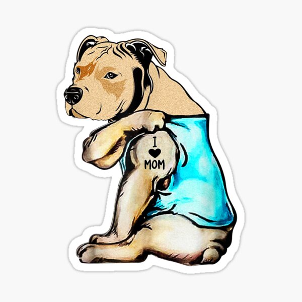 Item preview, Pit Bull - I Love Mom Tattoo Mothers day gift  designed and sold by JamesArtism.