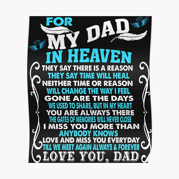 Download Dad In Heaven Posters Redbubble