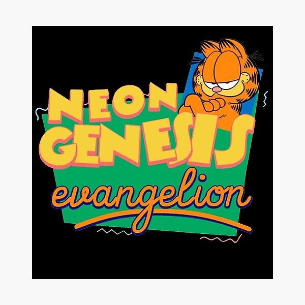 Neon Genesis Evangelion Garfield 5 Photographic Prints | Redbubble