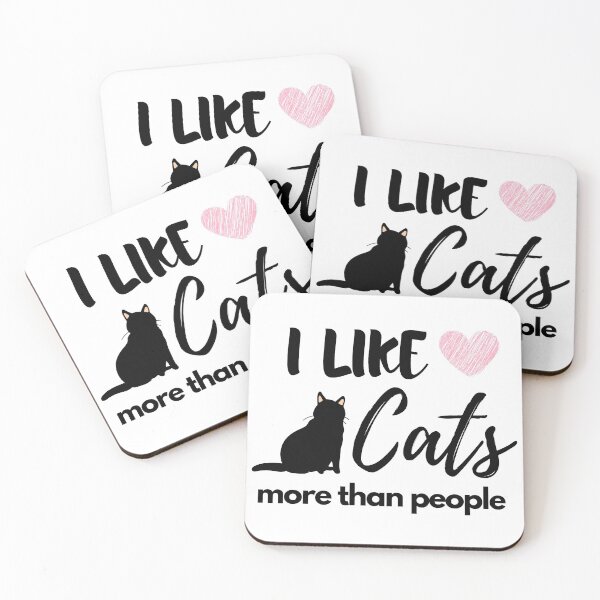 Item preview, I Like Cats More Than People (Black) designed and sold by GiveMePaws.