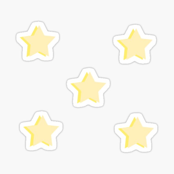 Yellow Star Sticker Pack Sticker For Sale By Blueberrycafe Redbubble