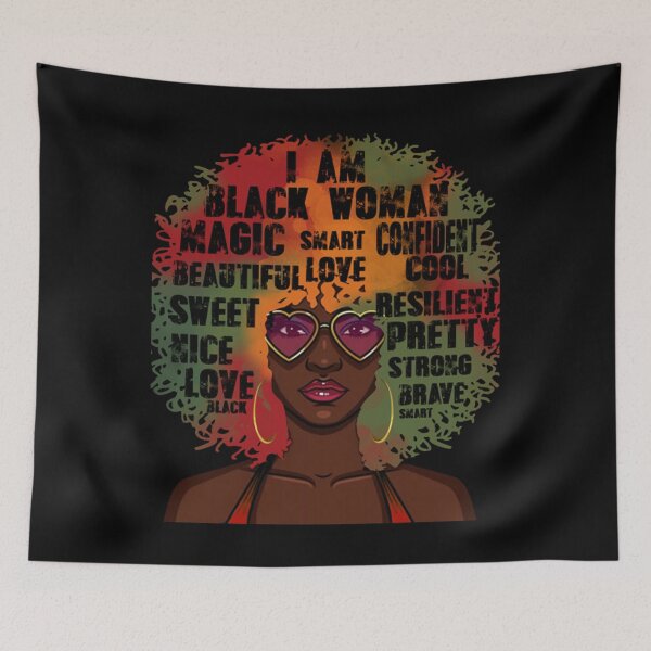 Item preview, Black History Month Natural Hair Afro Word Art Black Women Gift designed and sold by FloresClifton.