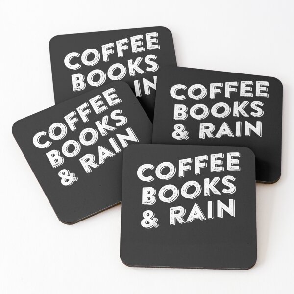 Artikelvorschau, Coffee, Books & Rain T-Shirt entworfen und verkauft von Lukifo-Tender.