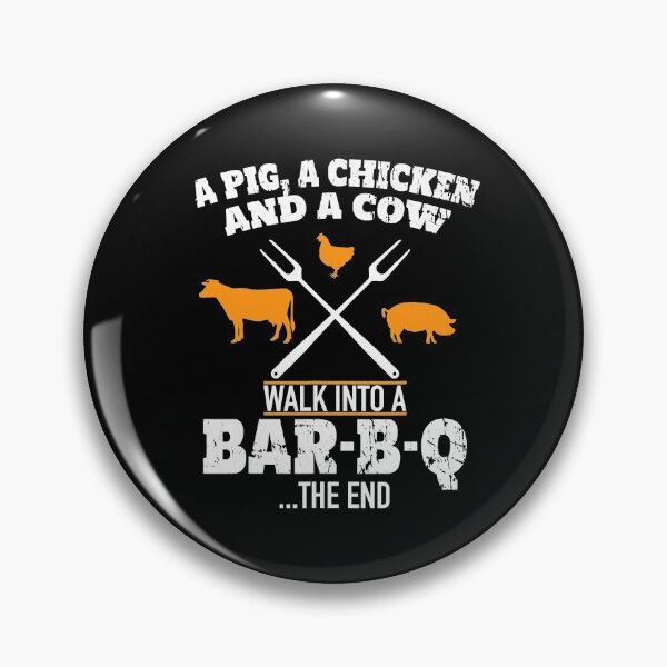 Artikelvorschau, Ein Schwein Ein Huhn und eine Kuh Lustiger BBQ BBQ Witz entworfen und verkauft von ArixMoore.
