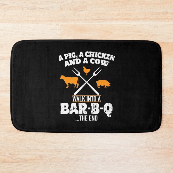 Item preview, A Pig A Chicken And A Cow Funny BBQ BBQ Joke designed and sold by ArixMoore.