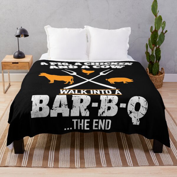 Item preview, A Pig A Chicken And A Cow Funny BBQ BBQ Joke designed and sold by ArixMoore.