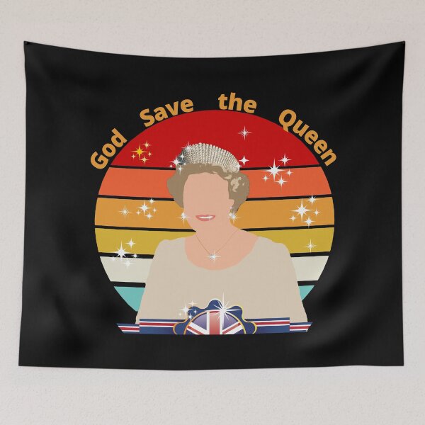 Item preview, God Save the Queen Elizabeth II Retro designed and sold by JohnSit.