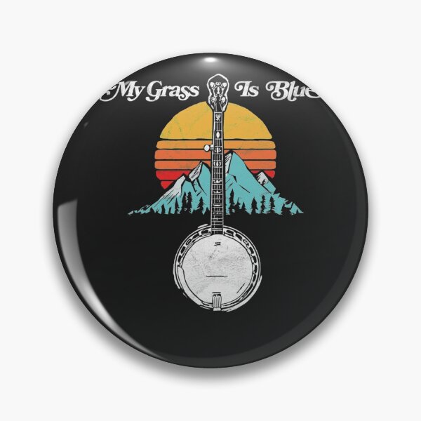 Item preview, My Grass is Blue Retro Rocky Mountain Banjo  designed and sold by LacyOrn.