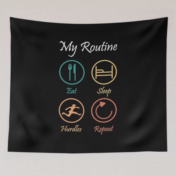 Item preview, Eat Sleep Hurdles Repeat designed and sold by MaeAlfred.