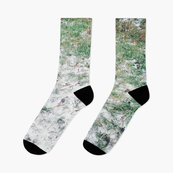 Item preview, Green grass covered with first snow designed and sold by helenkaiy.