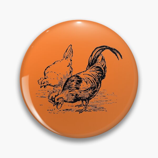 Item preview, Two Chickens on Orange designed and sold by katiekendall.