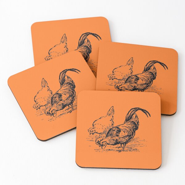 Item preview, Two Chickens on Orange designed and sold by katiekendall.