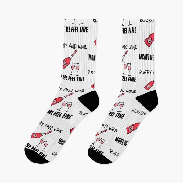 Item preview, Rugby And Wine Make Me Feel Fine Funny Gift For Rugby And Wine Lovers designed and sold by BigJackTees.