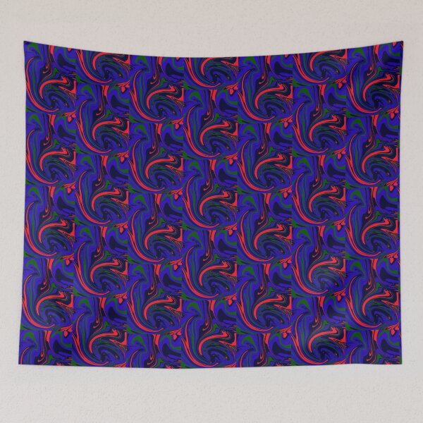 Item preview, Blue, Red and Green Marbling designed and sold by RebekahMahoney.