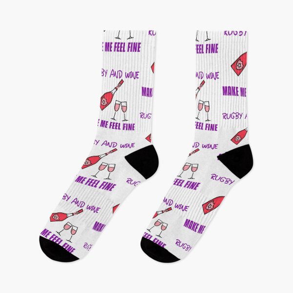 Item preview,  Rugby And Wine Make Me Feel Fine Funny Gift For Rugby And Wine Lovers designed and sold by BigJackTees.