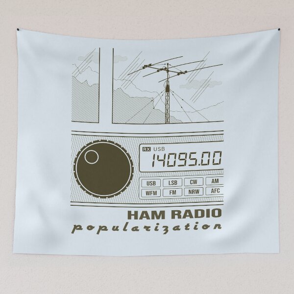 Item preview, HAM Radio Popularization (dark-brown lines) designed and sold by tuzlay.