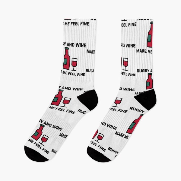 Item preview, Rugby And Wine Make Me Feel Fine Funny Gift For Rugby And Wine Lovers designed and sold by BigJackTees.