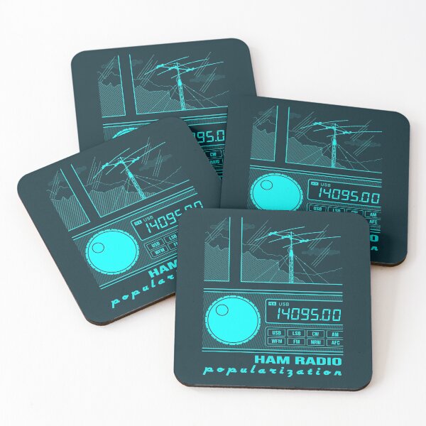 Item preview, HAM Radio Popularization (cyan lines) designed and sold by tuzlay.