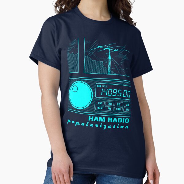 Item preview, HAM Radio Popularization (cyan lines) designed and sold by tuzlay.