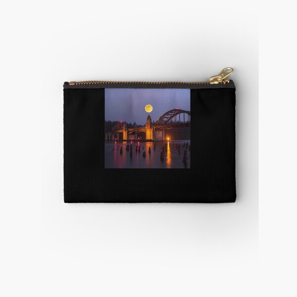 Item preview, Full Moon Balanced on Siuslaw River Bridge at Dawn designed and sold by WEARPARTS.