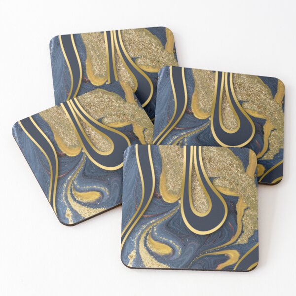 Item preview, Gold Blue Chocolate Marble designed and sold by ZaydounStark.