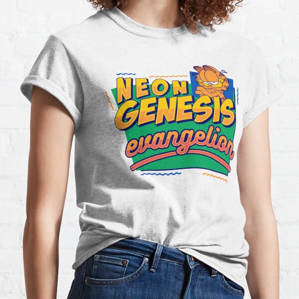 Neon Genesis Evangelion Garfield Camiseta clásica