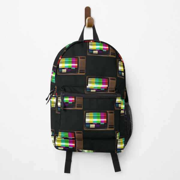 Item preview, Retro fake wood TV glitch in dark room designed and sold by hoober24.