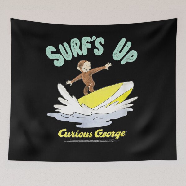 Item preview, Curious George Surfs Up Surfing Portrait designed and sold by GeorgeFan.