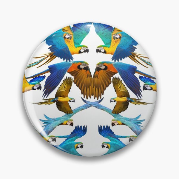 Item preview, Flock of Blue and Gold Macaws with White Background designed and sold by JungleVision.