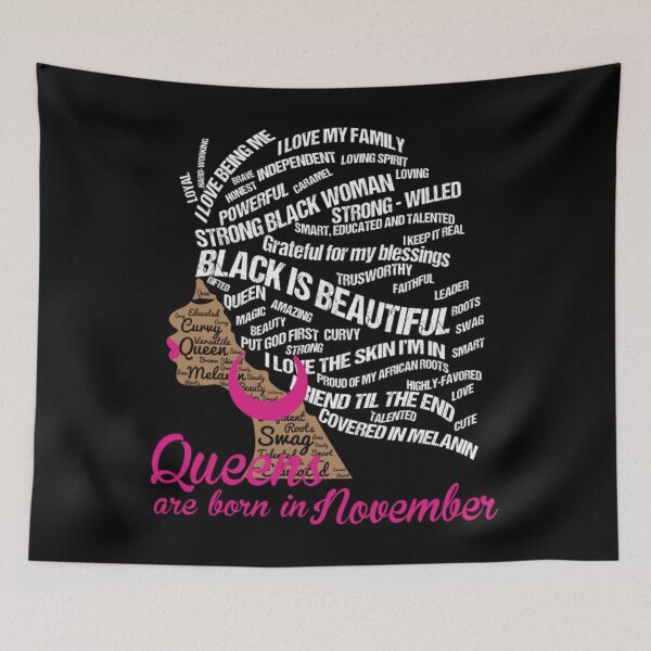 Item preview, Strong Black Woman With Afro Natural Hair Queens Are Born In November designed and sold by FloresClifton.