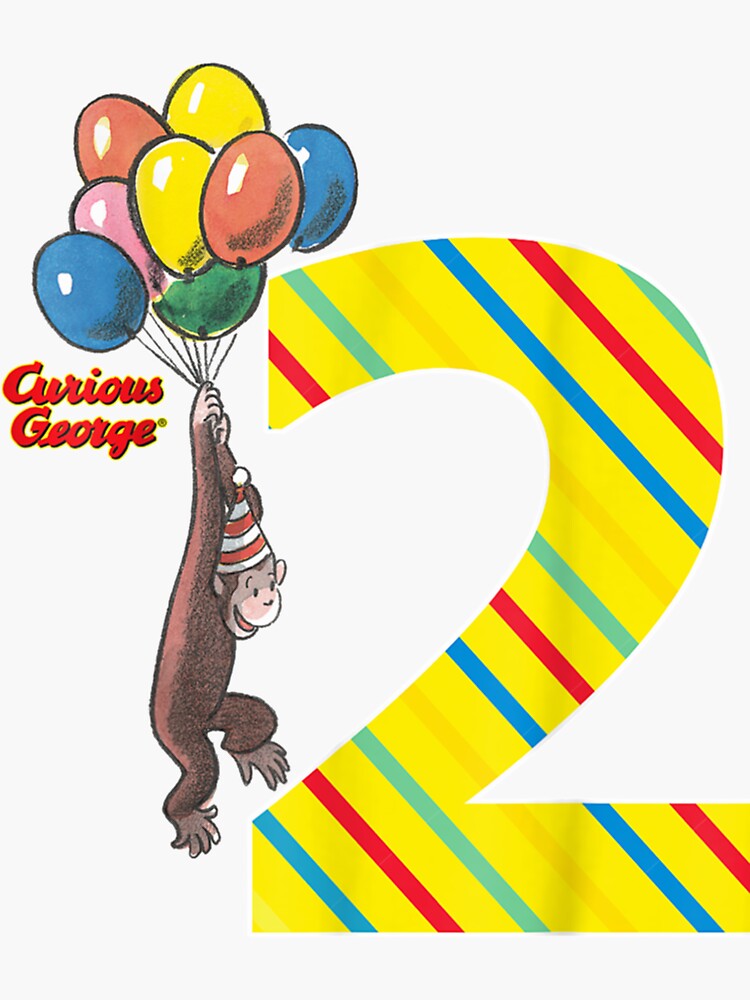 Curious George Vintage 2nd Birthday Balloons Premium T-Shirt Curious George Vintage 2nd Birthday Balloons Premium T-Shirt