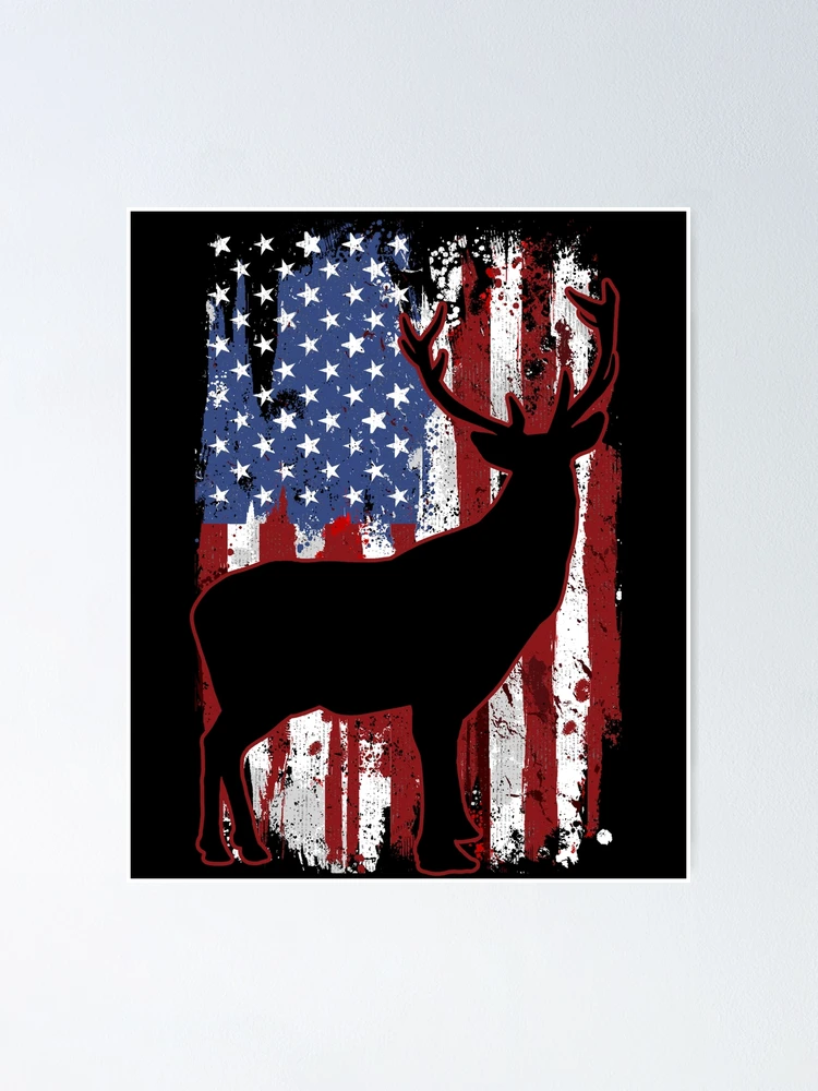  Deer-Hunter Distressed American Flag hunting Lovers Vintage  Pullover Hoodie : Clothing, Shoes & Jewelry