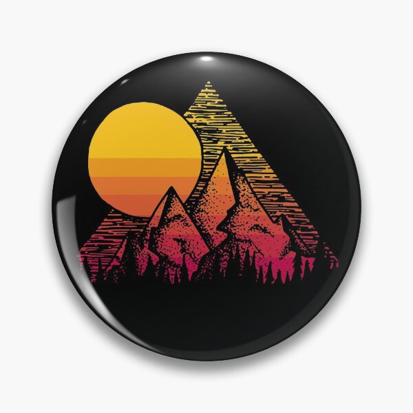 Item preview, Retro Sun Geometric Mountain Art Outdoor Lover Camping Gear designed and sold by DynamicDesign.