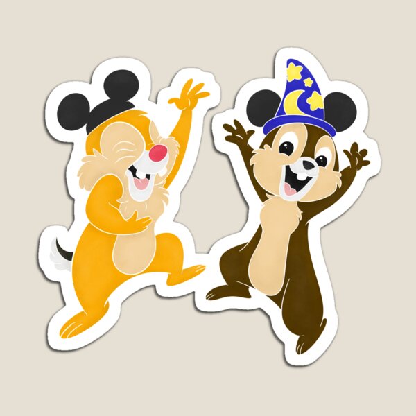 Vista previa del artículo con la obra «Chip y Dale con orejas de Mickey», diseñado y vendido por ShutterStudios.