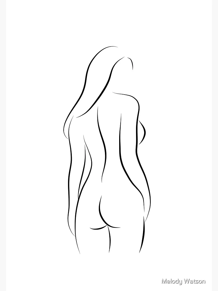 Nude Line Art Woman - Easy On the Eyes Emma Spiral Notebook for Sale by  Melody Watson