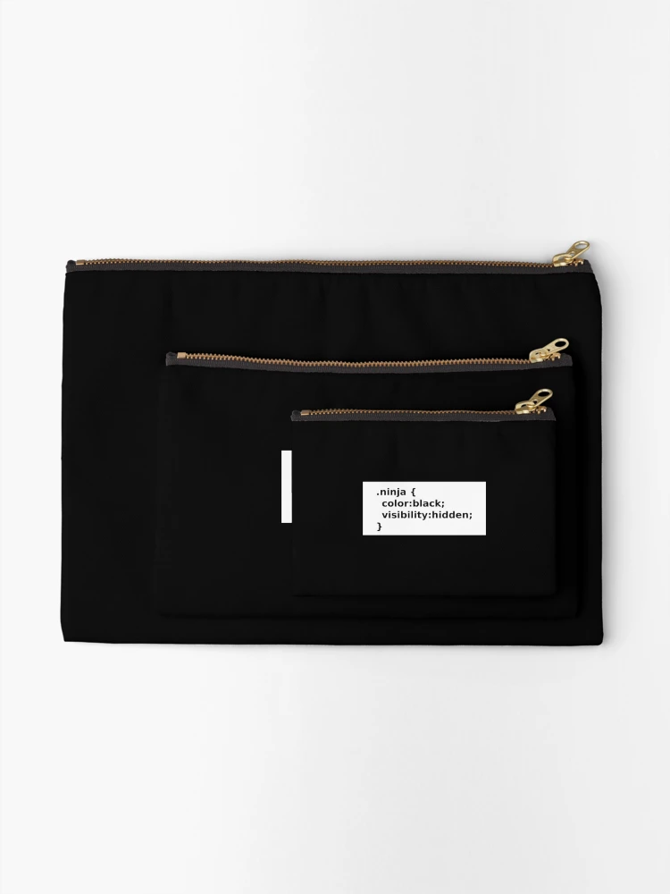 Thumbnail 2 of 4, Zipper Pouch, Ninja Coder - Programmer Coding designed and sold by PrintPress.