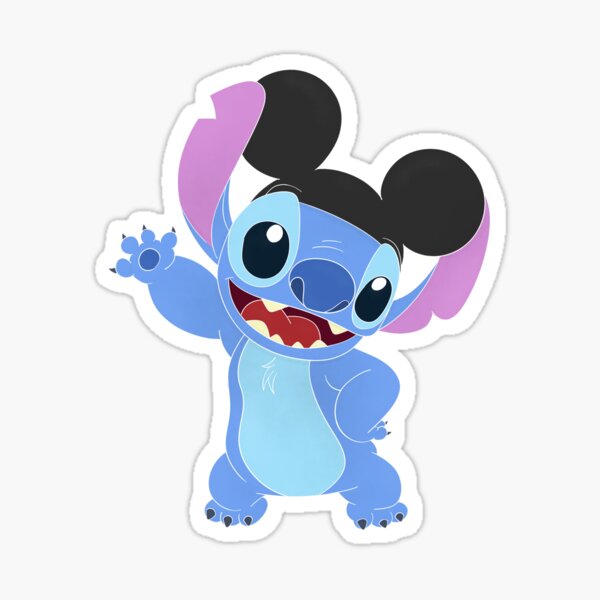 Stickers Disney Stitch Mange Une Glace - Stickers BUT