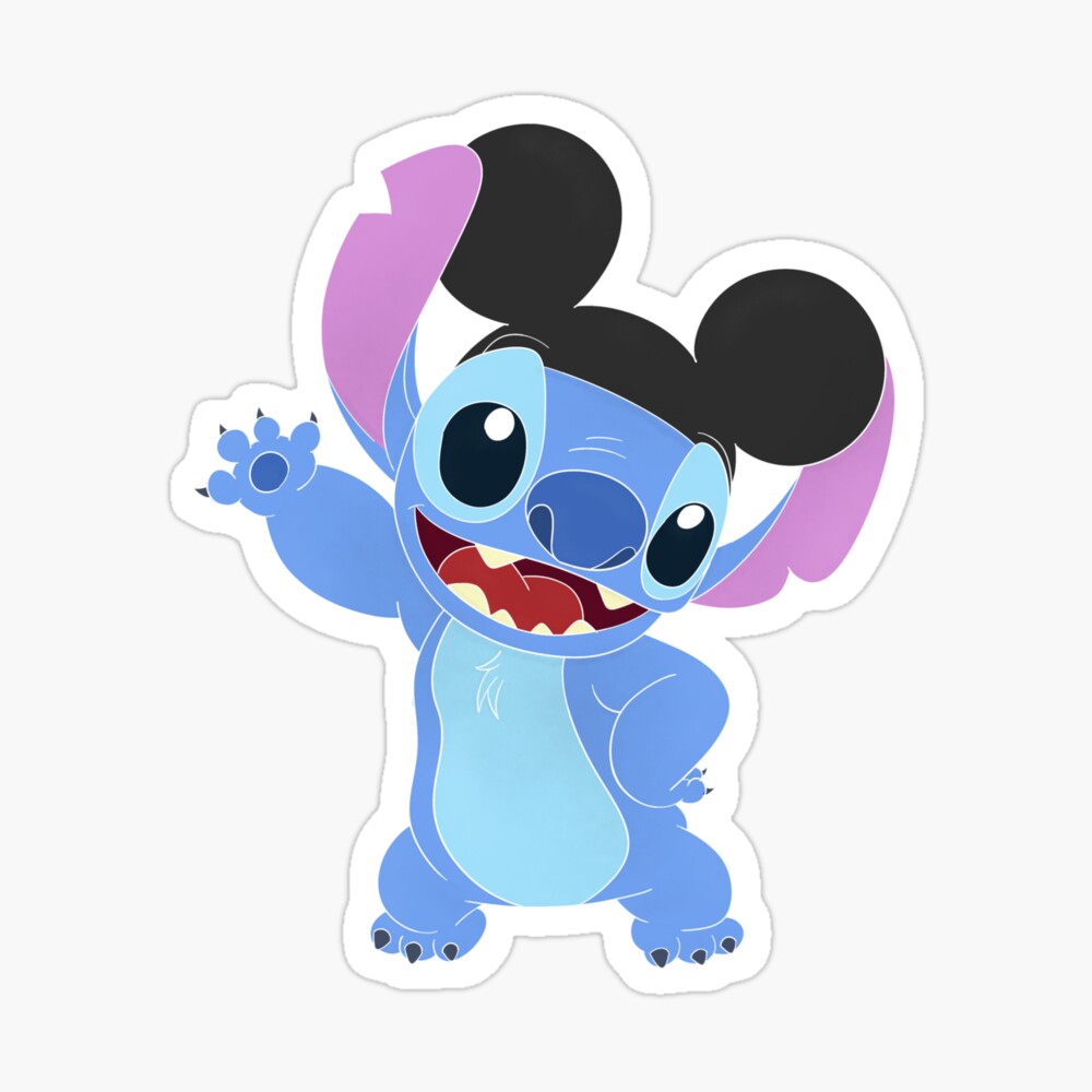 Disney Stitch Mickey Mouse Ears SVG Digital File, Funny Stitch