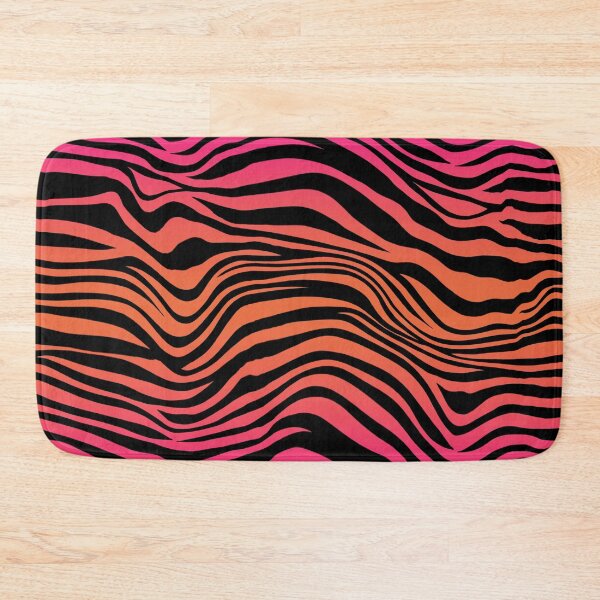 Item preview, Bright Pink Orange Tiger Stripes Striped fur Animal Africa Pattern  designed and sold by funnytshirtemp.