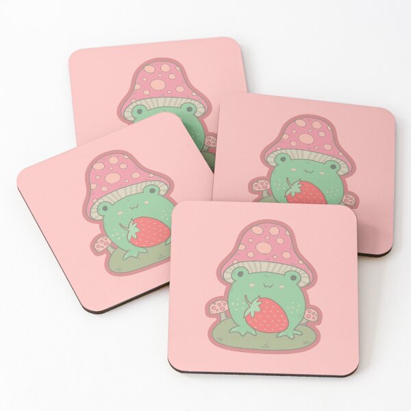Item preview, Strawberry Frog Cottagecore Aesthetic designed and sold by GrimButterfly.