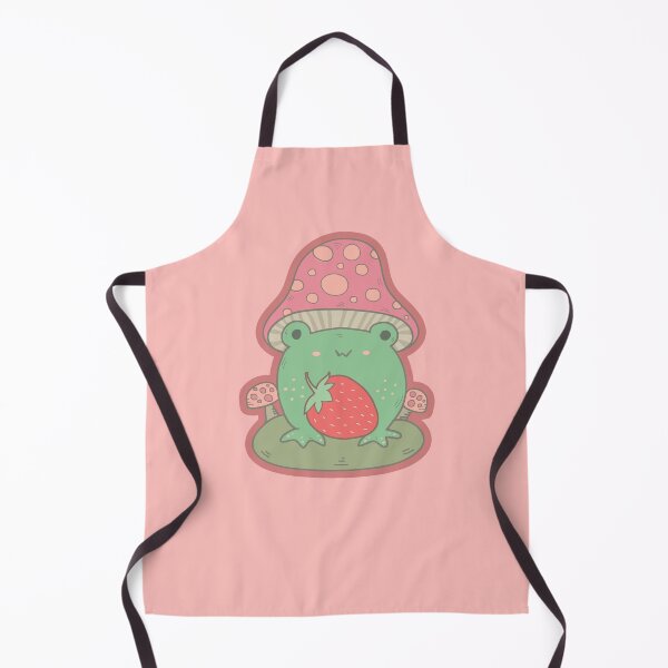 Item preview, Strawberry Frog Cottagecore Aesthetic designed and sold by GrimButterfly.