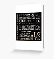 Philadelphia Pennsylvania Famous Landmarks Greeting Card