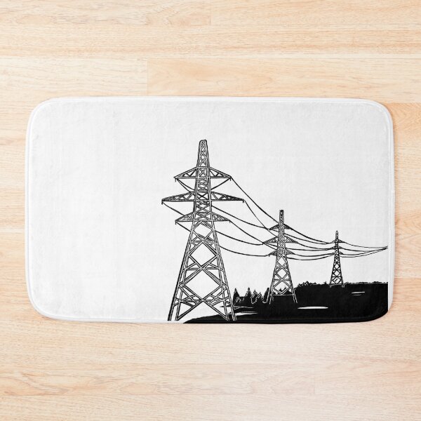 Item preview, Pylons Linocut Silhouette designed and sold by Maddy Bennett.